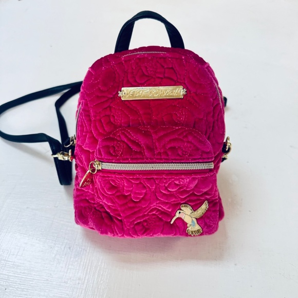 Betsey Johnson Pink Hummingbird Logo Backpack for Women - Picture 8 of 8